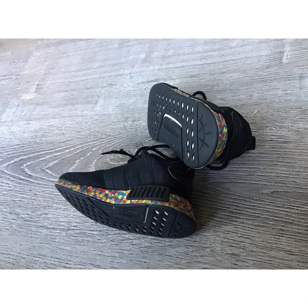 Adidas Baby NMD_R1 EL I Girls Size 7K Mosaic Black Shoes Fruity Pebbles GX2119